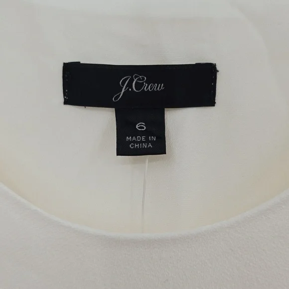 J. Crew Sleeveless ruffle jumpsuit in 365 crepe Ivory Color Size 6